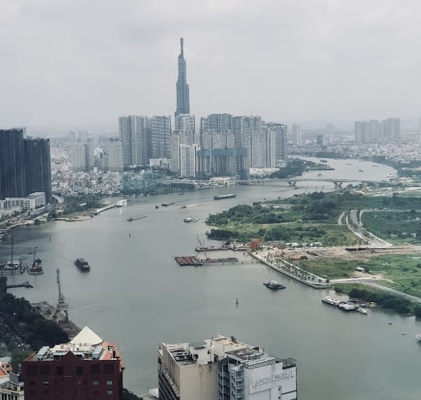 Ho Chi Minh-stadens silhuett