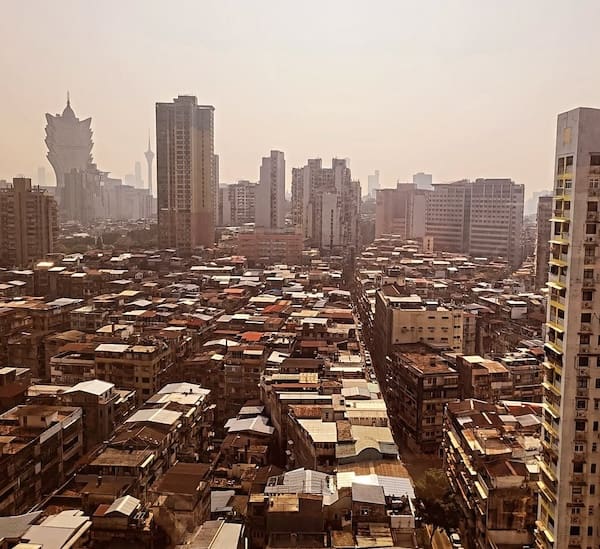 Vy över staden Macau