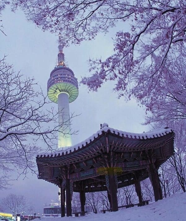 Seoul snö