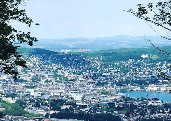 Vy över Zürichs kullar